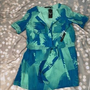 🇺🇸Vertigo dress in green and blue